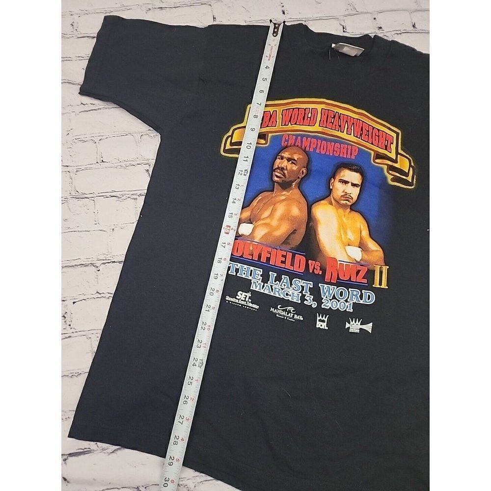 NWOT Vintage 2001 Holyfield vs Ruiz II WBA Boxing Championship Shirt L - Picture 6 of 7